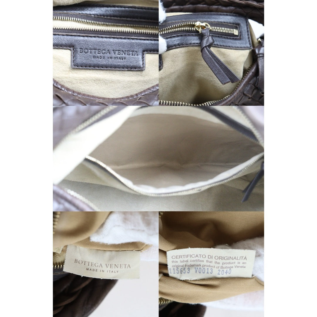 Good ( Rank AB)｜ Bottega Veneta Lamb Skin Braid Shoulder Bag Brown｜W25121609