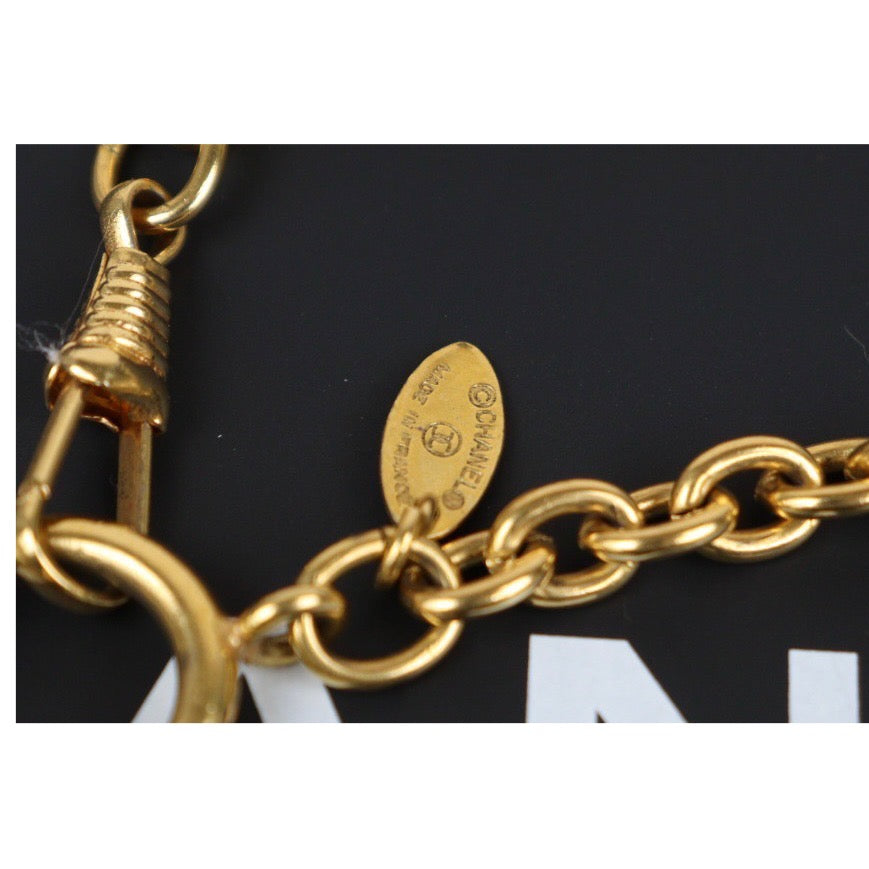 Rank A ｜ CHANEL Coco Mark 24K Gold Plated Necklace｜24021527