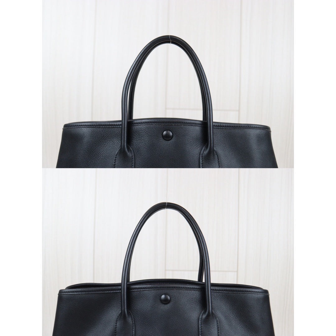 Rank A ｜ HERMES Garden Party TPM Swift Black Handbag Made in 2005 Year ｜24021405