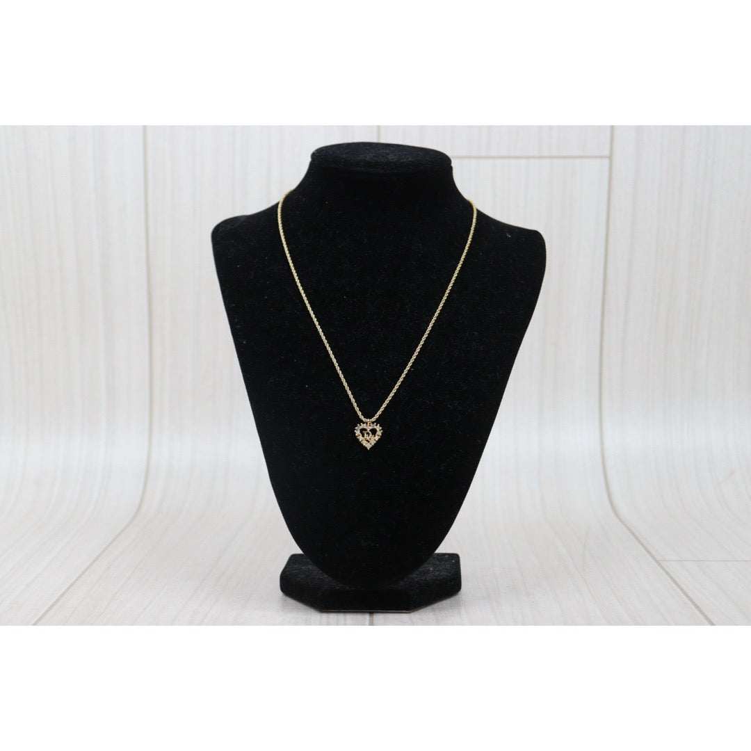 Very Good ( Rank A) ｜ Dior Heart Rhinestone Necklace ｜V25061906
