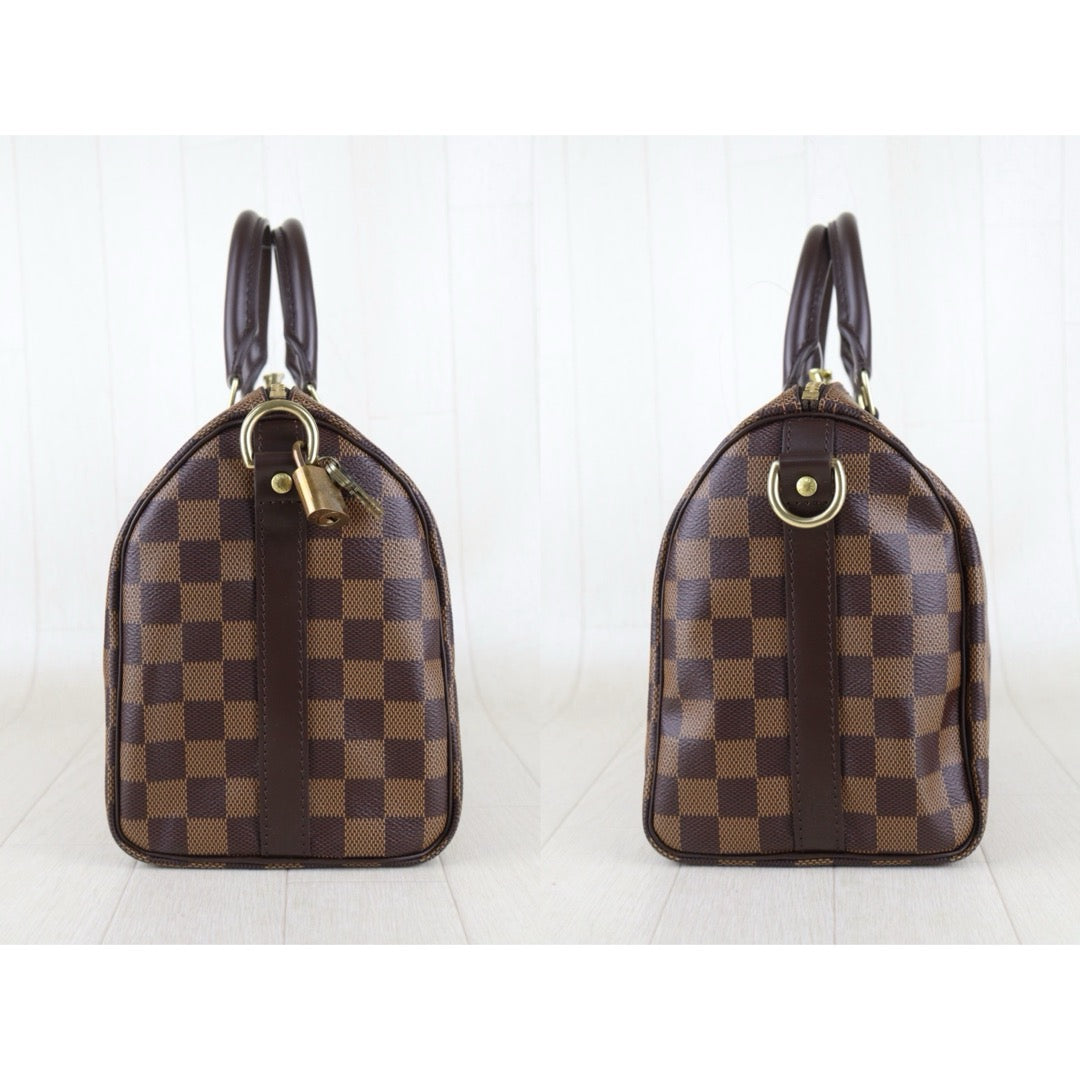 Include Entrupy Certificate of Authenticity｜Very Good ( Rank A) ｜ Louis Vuitton Damier Speedy 25 Hand Bag With Shoulder Strap｜S26072540