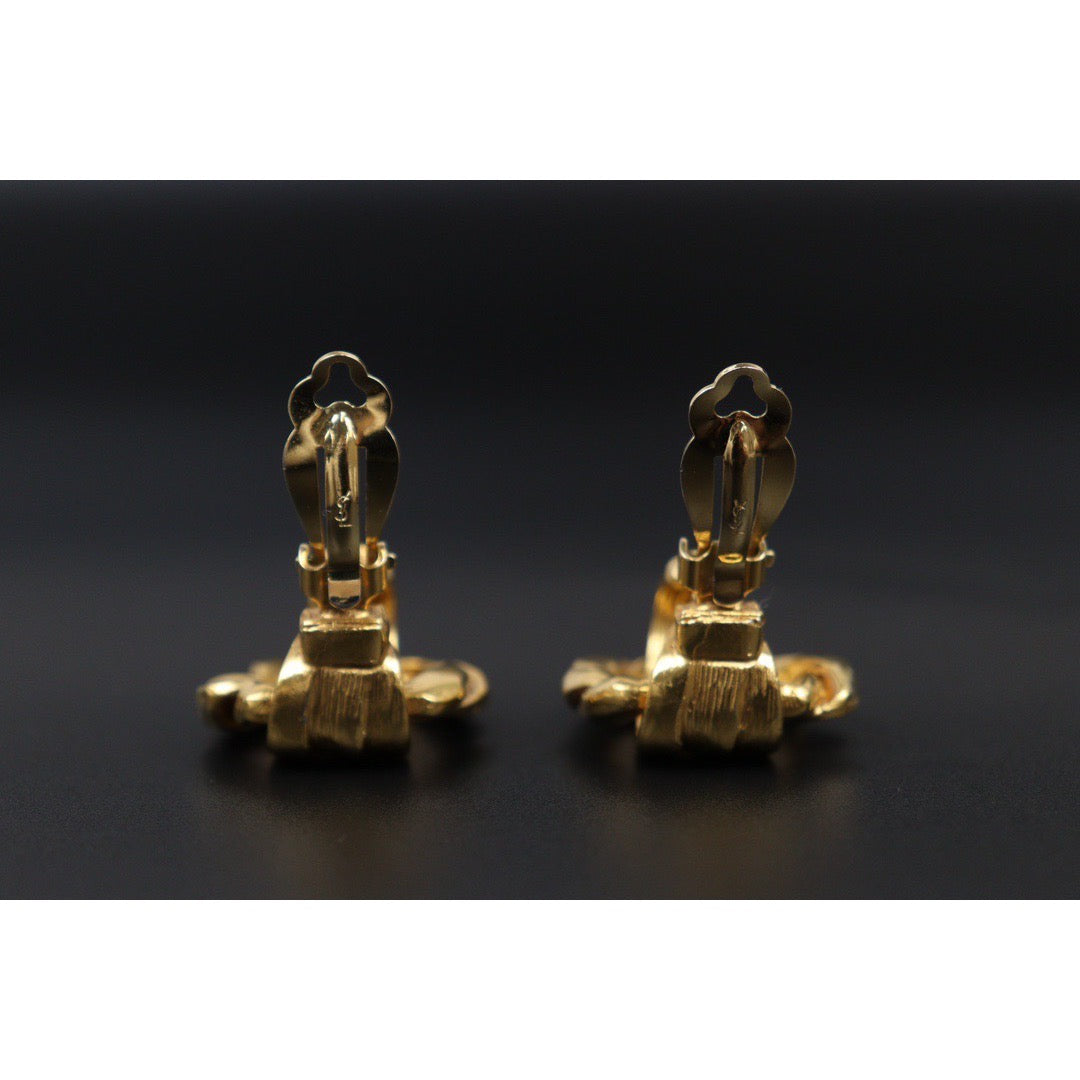 Very Good ( Rank A) ｜Yves Saint Laurent Gold 24 Plated Earrings ｜Q24041506