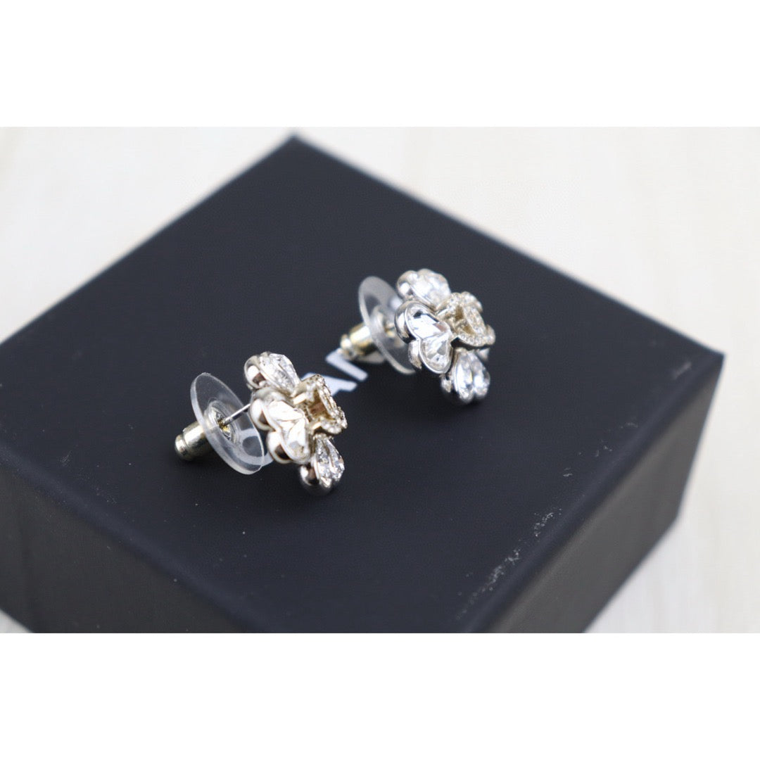 Very Good ( Rank A)｜ CHANEL  Coco Mark  Four leaf clover Rhinestone  Earrings ｜H25011105