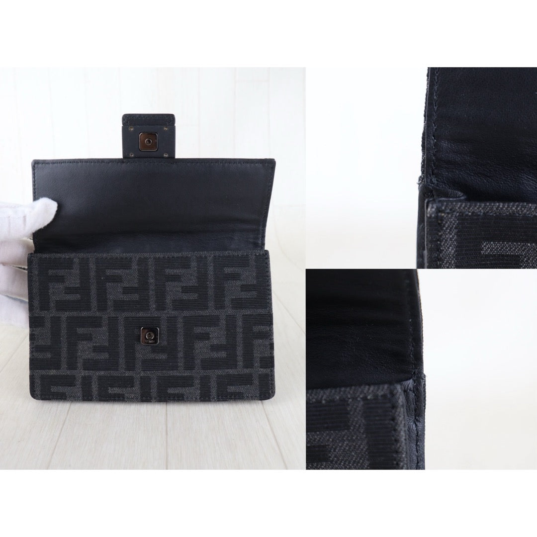 Include Entrupy Certificate of Authenticity｜Very Good ( Rank A)｜ FENDI Marsupio Baguette Bumbag Shoulder Bag  Black｜S26090709