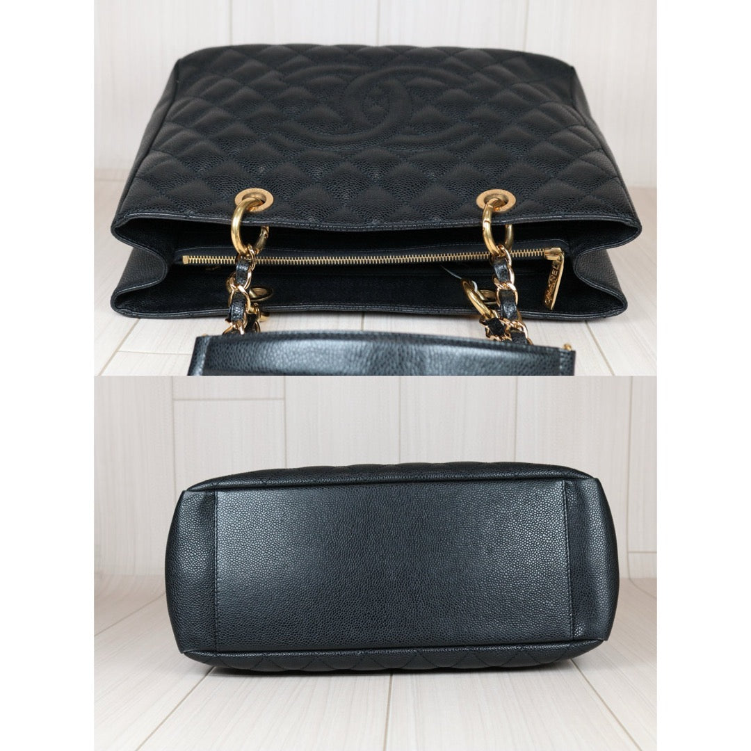 Very Good ( Rank A) ｜ CHANEL Matrasse GST Chain Tote Bag Caviar Skin Black  Made In 2010-2011 Year｜S24080801