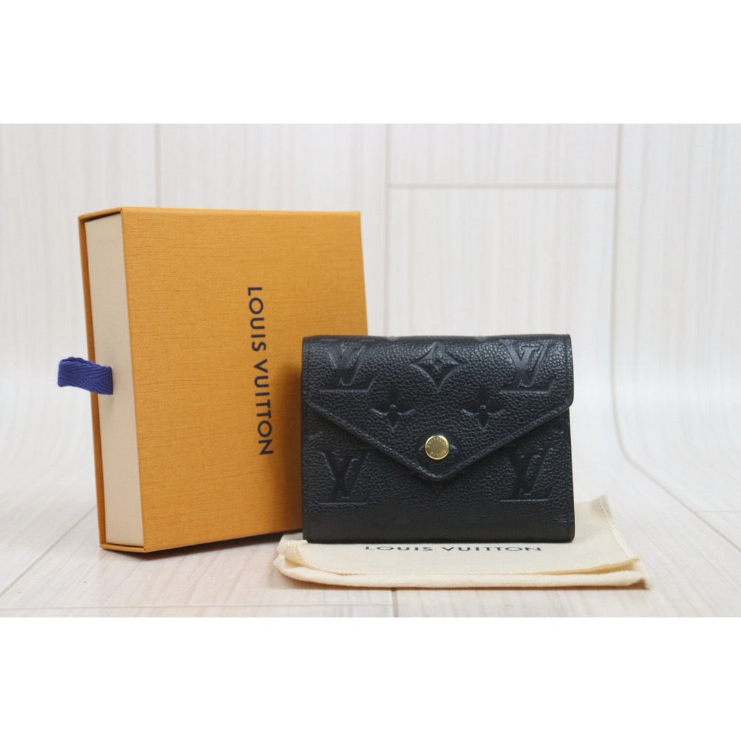 Include Entrupy Certificate of Authenticity｜Very Good ( Rank A)｜Louis Vuitton Monogram Empreinte Black Wallet IC Chips Model｜26062916
