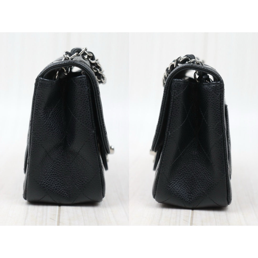 Very Good ( Rank A)｜ CHANEL  Matrasse Caviar Skin 17 Black Shoulder Bag Made In 2006～2008Year ｜S24121401