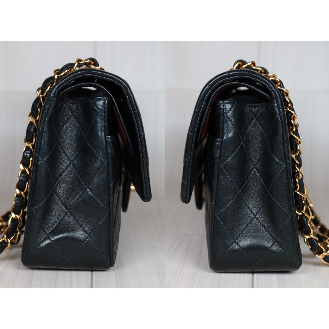 Rank A ｜ CHANEL Matrasse Double Flap 25 Shoulder Bag Black Made In 1996-1997Year｜S24052401