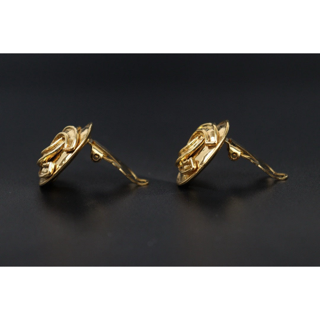 Very Good ( Rank A) ｜CHANEL Coco Mark Gold 24 Plated Earrings ｜S24112511