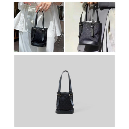 Very Good ( Rank A)｜ LV  Monogram Millennium Limited Edition Satin Mini Hand Bag Black｜25021004