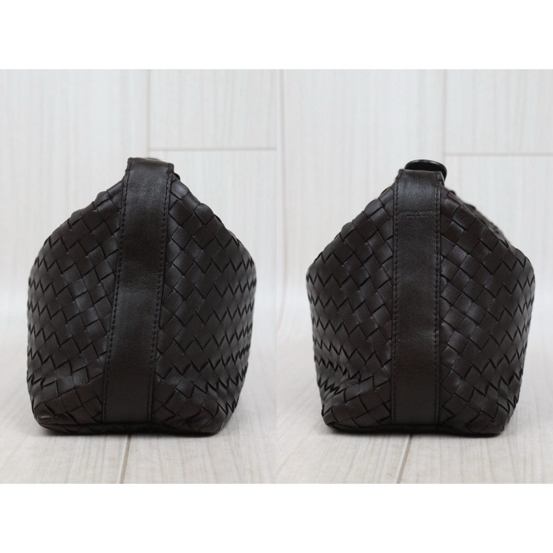 Good ( Rank AB)｜ Bottega Veneta Lamb Skin  Braid HandBag Brown｜25052910