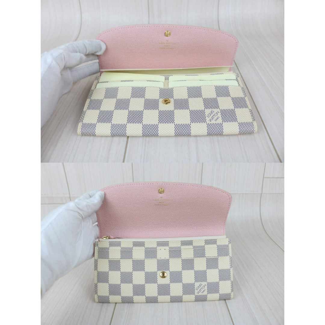 Include Entrupy Certificate of Authenticity｜Excellent（Rank SA）｜Full Set  Louis Vuitton Damier Azur  Emilie Wallet  ｜X26051712