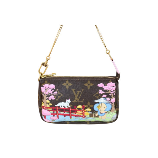 Include Entrupy Certificate of Authenticity｜Very Good ( Rank A) ｜ Louis Vuitton Monogram 2021 Christmas Animation Mini Pochette Accessoire Limited Edition｜X26090414