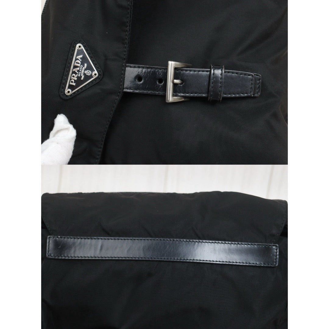 Include Entrupy Certificate of Authenticity｜Good ( Rank AB) ｜Prada  Nylon Black Shoulder Bag｜26092203