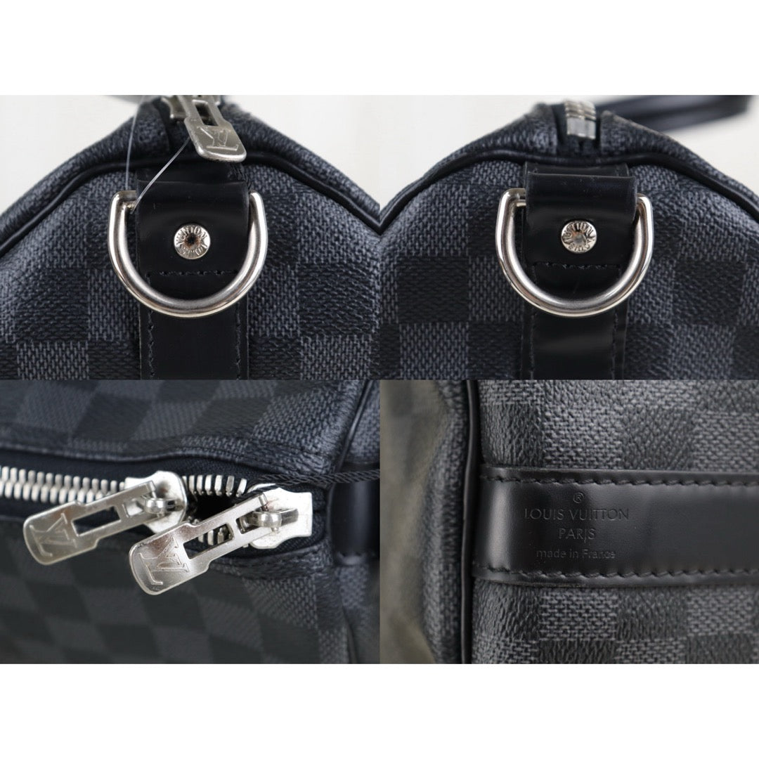 Include Entrupy Certificate of Authenticity｜Good ( Rank AB)｜ Louis Vuitton Damier Keepall 45 Hand Bag With Shoulder Strap｜S26090732
