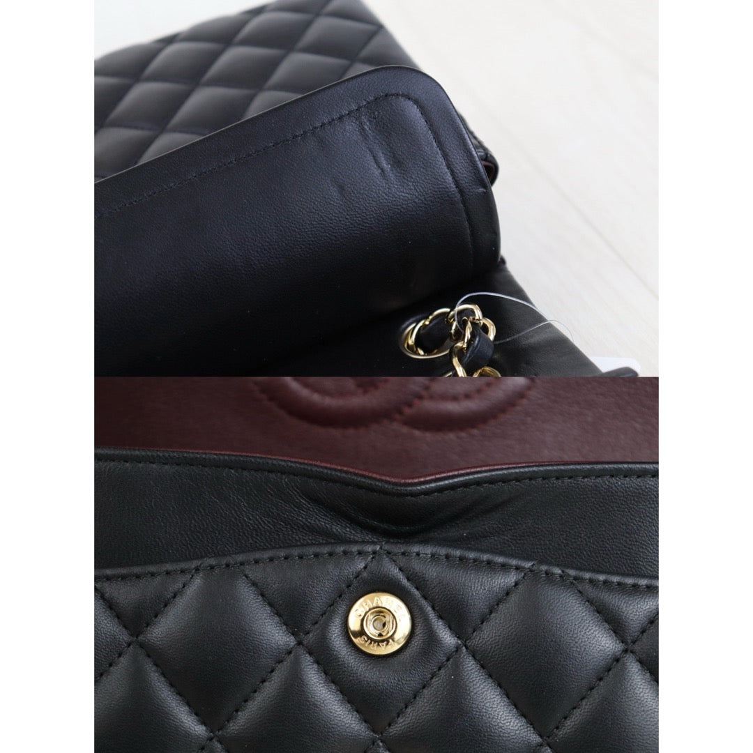 Very Good ( Rank A)｜Full Set CHANEL Lamb Skin Matrasse Double Flap 23 Shoulder Bag Black Made In 2017-2018Year｜S25122307