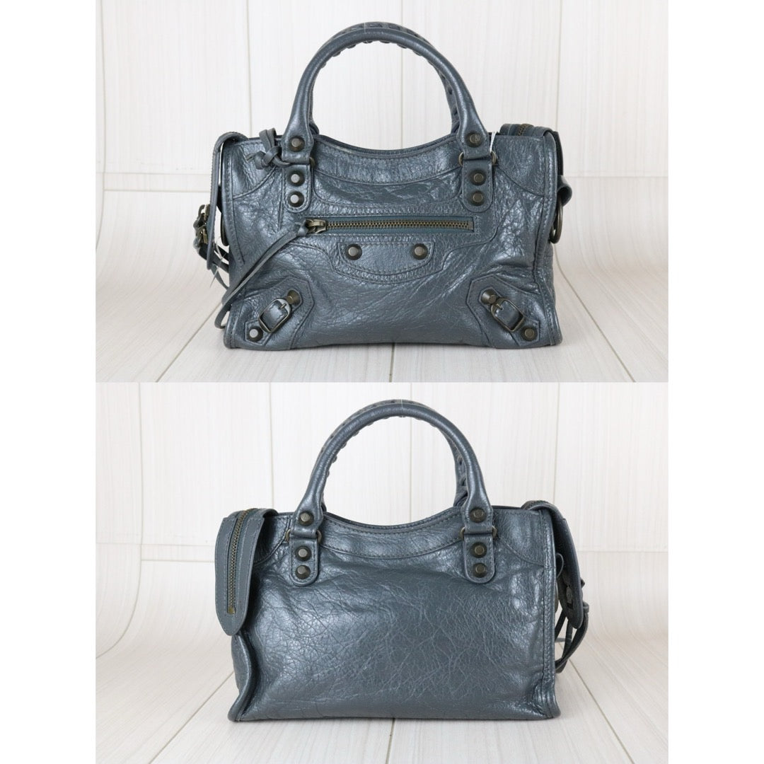 Good ( Rank AB)｜Balenciaga Le City Mini Shoulder Bag Grey｜W25092602