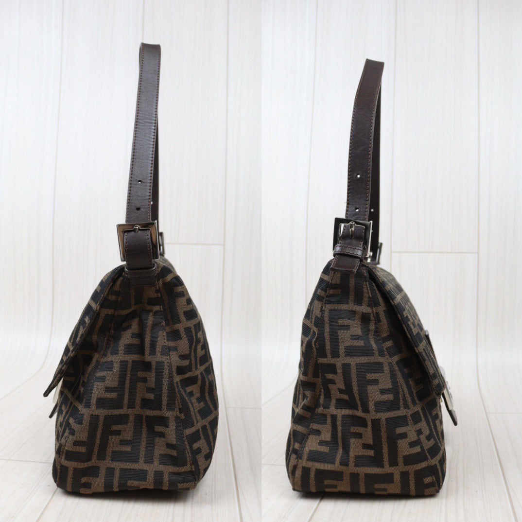 Rank A｜ FENDI Zucca Mamma Baguette Shoulder Bag ｜24041116