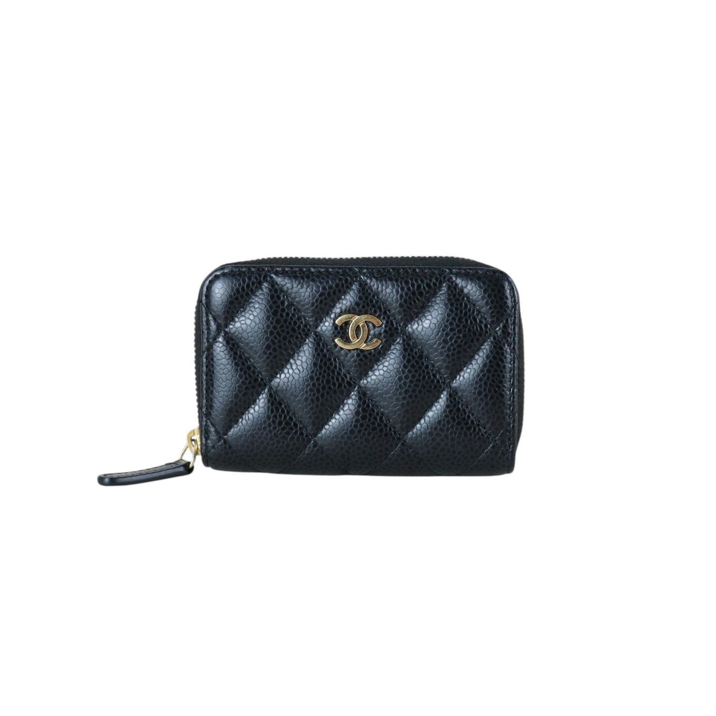 Very Good ( Rank A) ｜CHANEL Caviar Skin Calf Leather Coin Purse Black Made In 2017~2018 Year｜X25060310