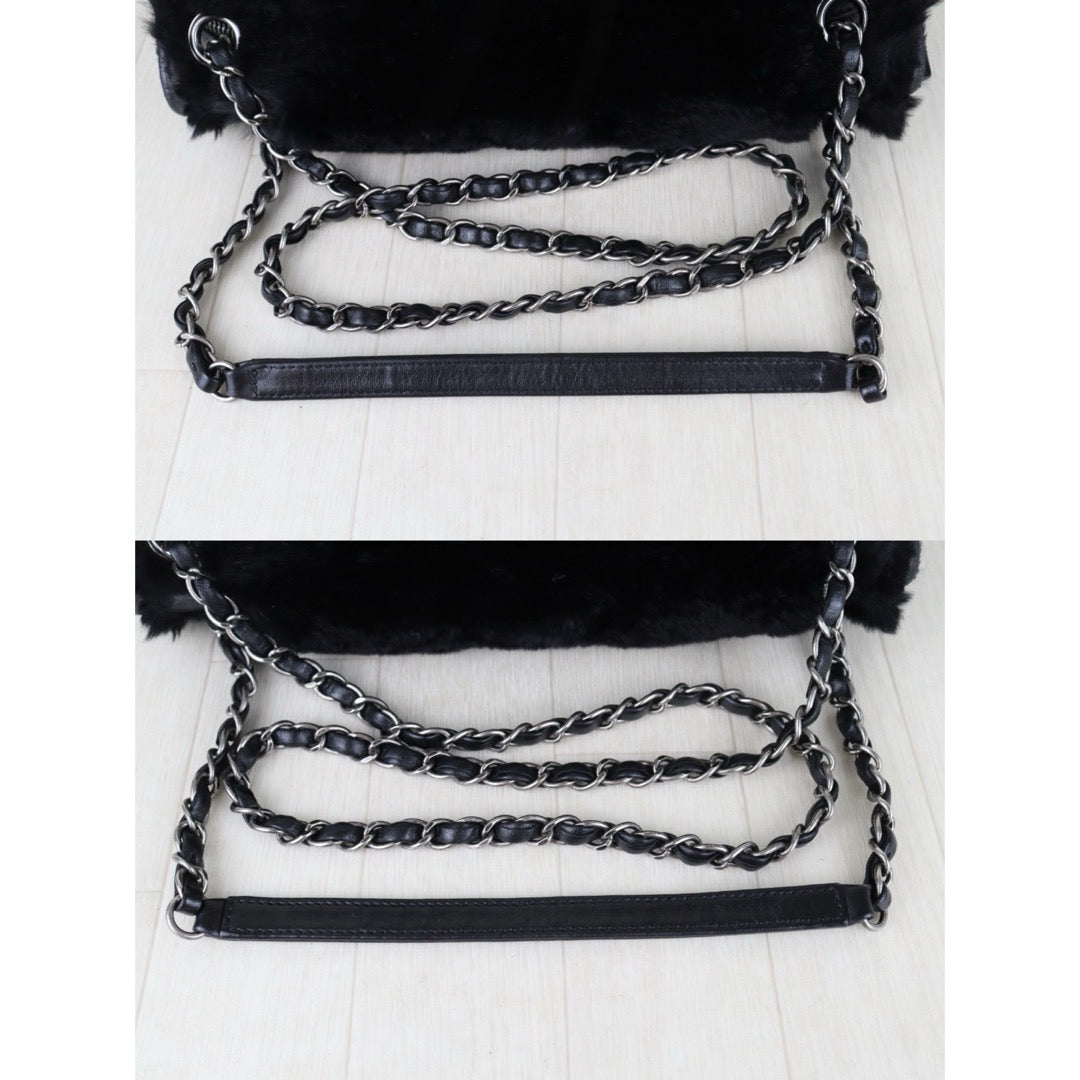 Include Entrupy Certificate of Authenticity｜Good ( Rank AB)｜ CHANEL Sheep Skin Matrasse Chain Single Flap Shoulder Bag Black Made in 2012-2013 Year｜S26052505