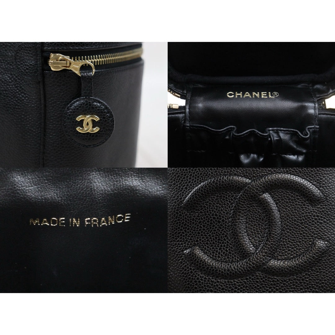 Include Entrupy Certificate of Authenticity｜Good ( Rank AB)｜ CHANEL Caviar Skin Vanity Handbag  Made In 2002～2003Year ｜26011502