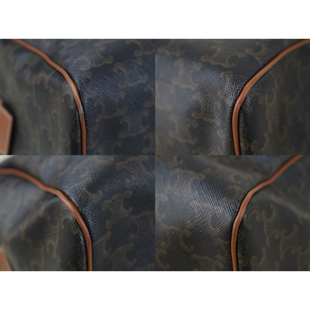 Include Entrupy Certificate of Authenticity｜Good ( Rank AB)｜ Celine Triomphe Boston Hand Bag Shoulder Bag｜S26090708
