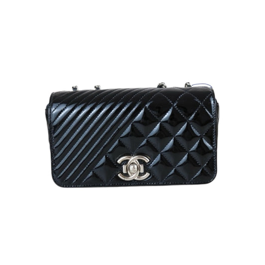 Include Entrupy Certificate of Authenticity｜Excellent（Rank SA）｜CHANEL  Quilted Patent Leather Coco Boy Flap Shoulder Bag Black Made In 2016-2017 Year｜X26083025