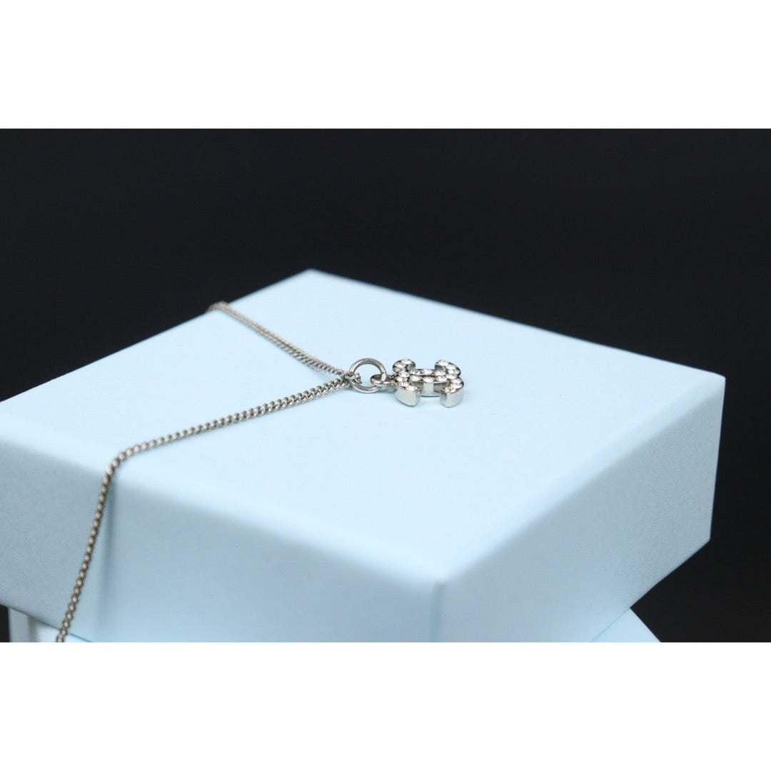 Very Good ( Rank A)｜CHANEL COCO Mark Rhinestone Necklace Silver｜V25071018