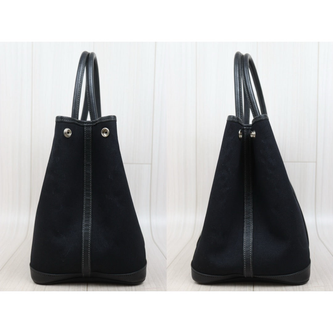 Good ( Rank AB)｜ HERMES Garden Party PM Black Handbag □I Stamp Made In 2005Year｜25112106