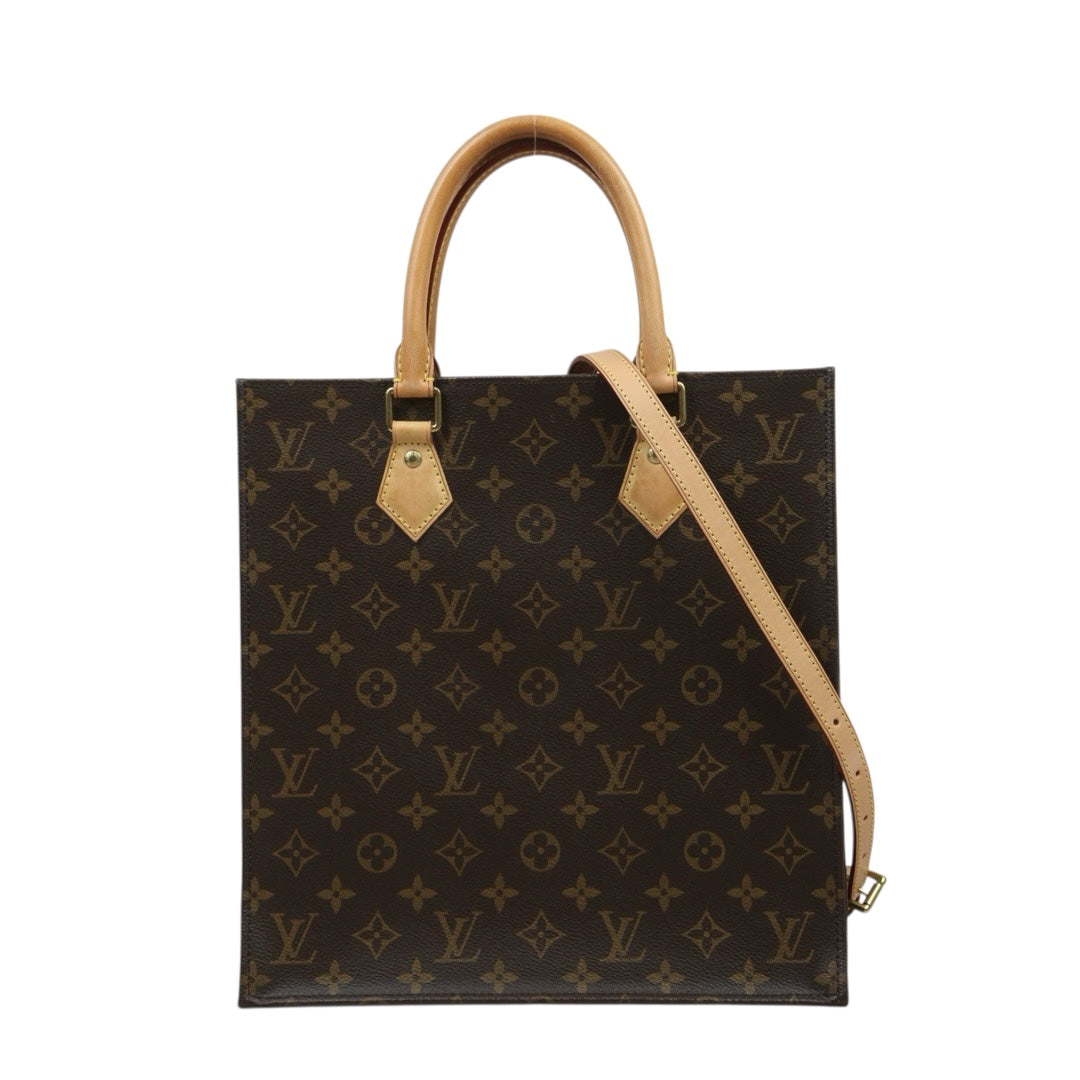 Include Entrupy Certificate of Authenticity｜Good ( Rank AB) ｜ Louis Vuitton  Monogram Sac Plat Tote HandBag Shoulder Bag PM｜26011501