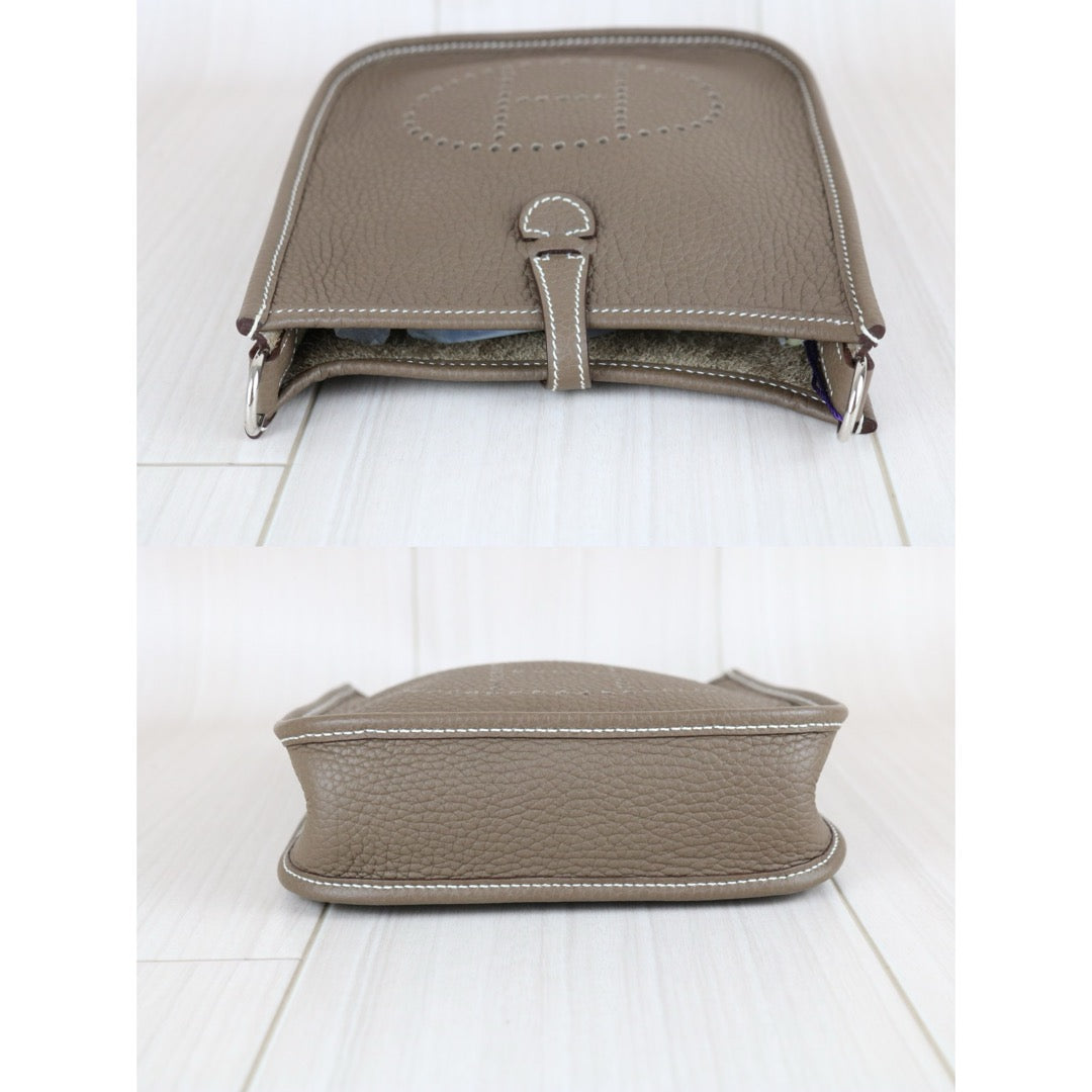 Excellent（Rank SA）｜ HERMES Mini Evelyn 16 Shoulder Bag  Y Stamp Etoupe Gray｜W25070205