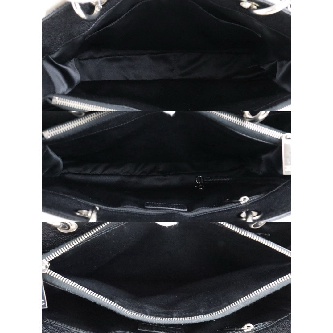 Very Good ( Rank A) ｜ CHANEL Caviar Skin Matrasse Chain GST Tote Bag  Black  Made In 2014-2015Year｜S25121115