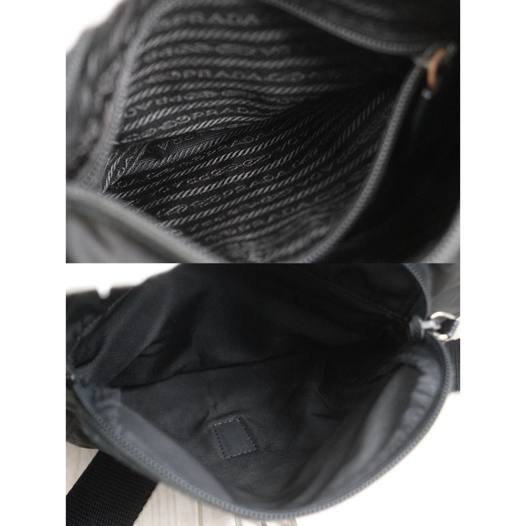 Include Entrupy Certificate of Authenticity｜Good ( Rank AB) ｜Prada  Nylon Black Shoulder Bag｜26101904