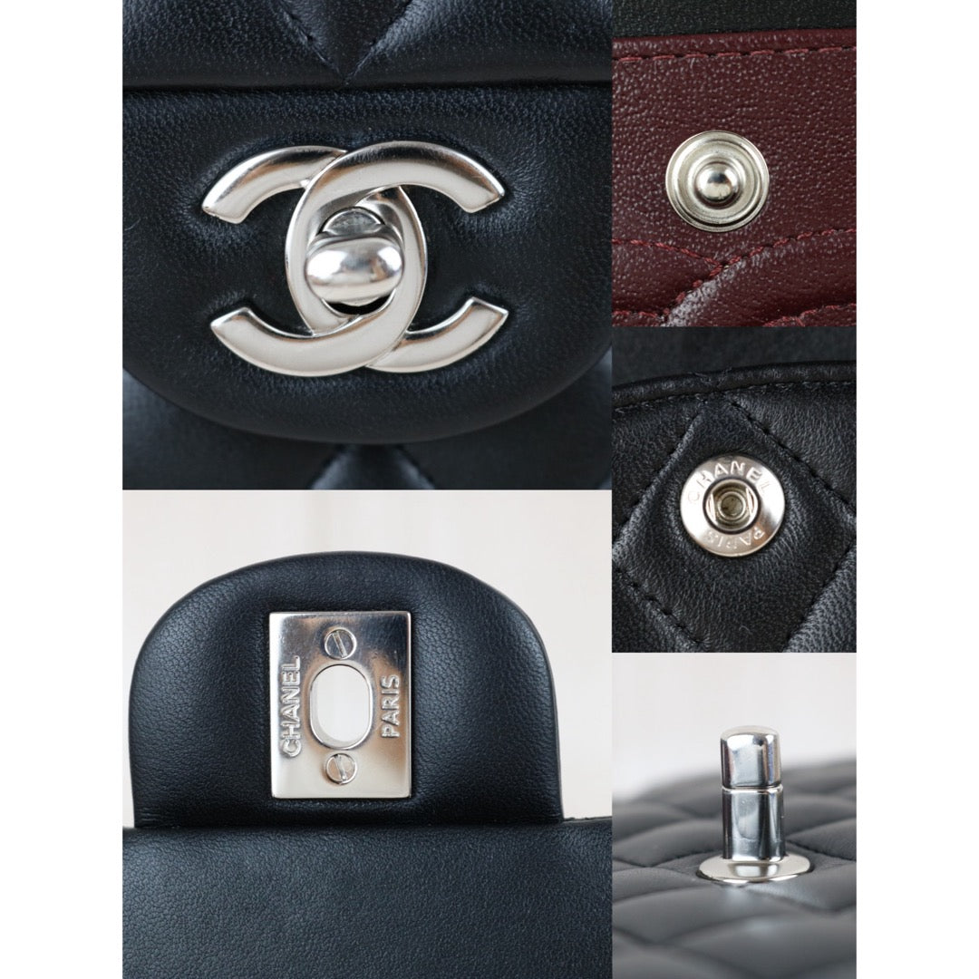 Include Entrupy Certificate of Authenticity｜Very Good ( Rank A)｜ CHANEL Lamb Skin Matrasse Chain Double Flap 23 Shoulder Bag  Black IC Chips Model｜S26091614