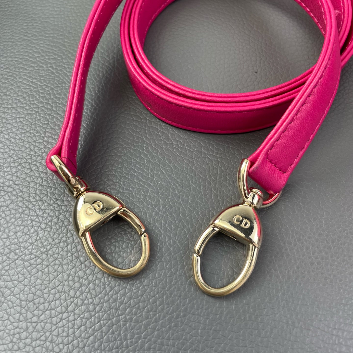 Very Good ( Rank A) ｜  Dior Lady Dior Lamb Skin 2WAY Shoulder Bag Handbag Pink