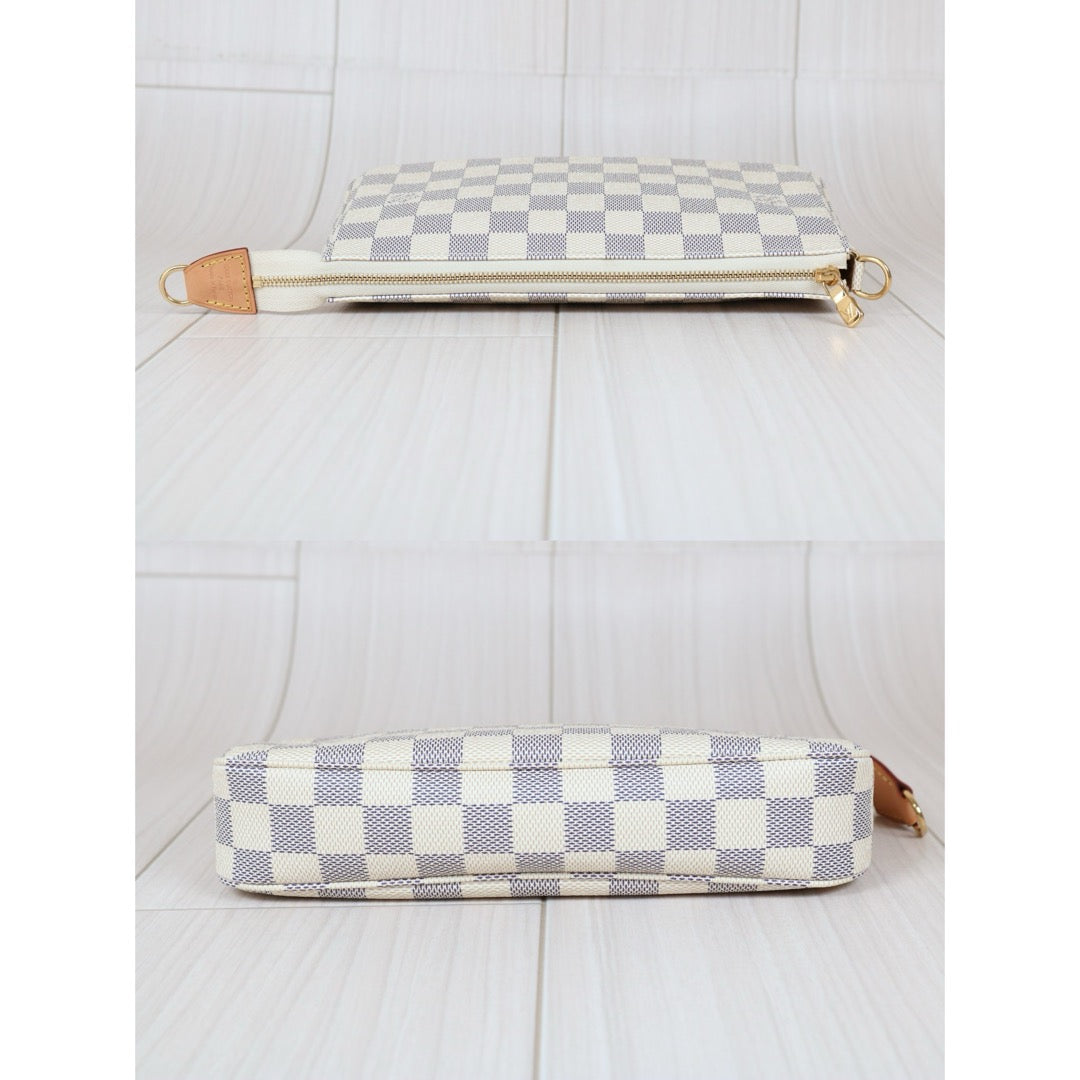 Excellent（Rank SA）｜ LV Damier Azur Pochette Accessoires White IC Chips Model｜S24091404