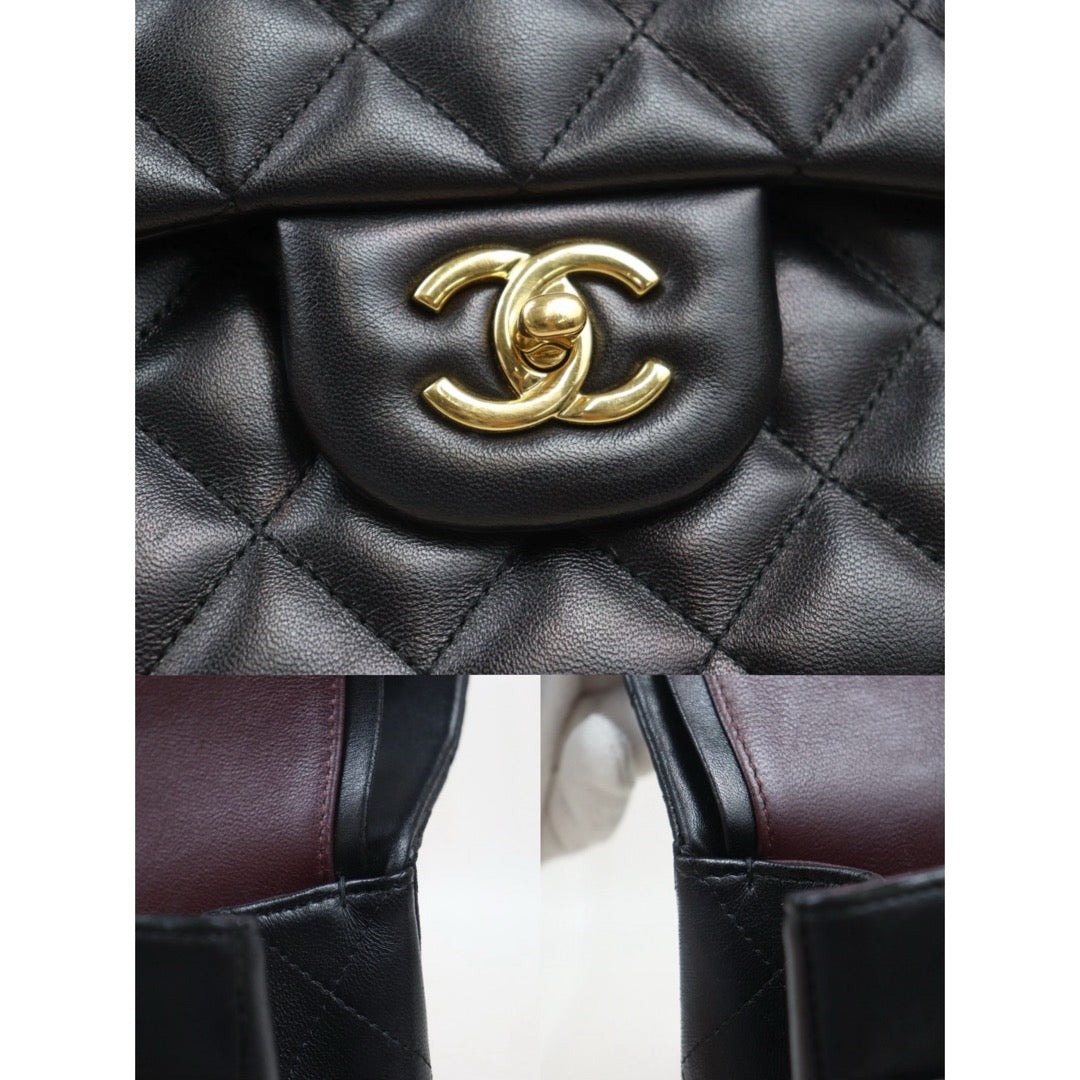 Very Good ( Rank A)｜ CHANEL Lambskin Matrasse Double Flap 30 Shoulder Bag Black Made In 2017Year  ｜S25062501
