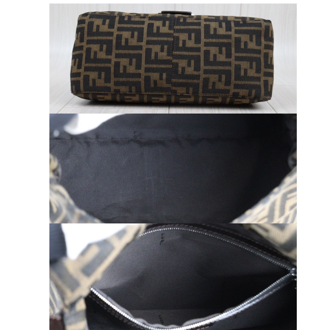 Rank A｜ FENDI Zucca Mamma Baguette Shoulder Bag ｜24030128