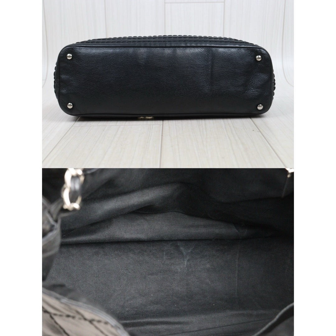 Good ( Rank AB)｜ CHANEL Calf Leather  Matrasse Chain Shoulder Bag Black Made In 2006- 2008Year｜Y25110424