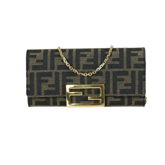 Very Good ( Rank A)｜FENDI  Zucca Mamma Continental With Chain｜S25081801