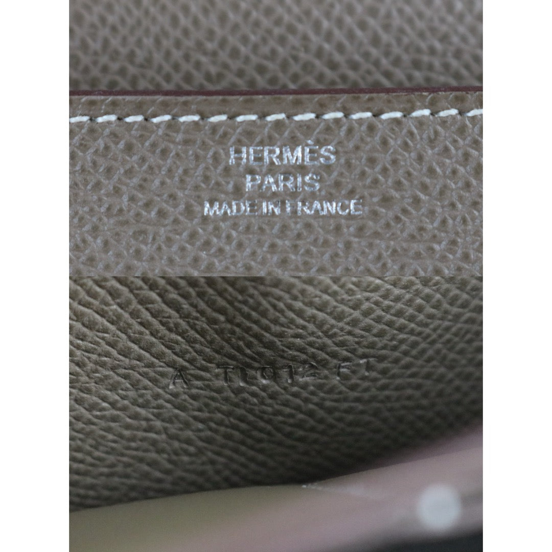 Very Good ( Rank A)｜ HERMES Epsom Kelly Wallet Etoupe Gray A Stamp Made In 2017Year｜W25071028