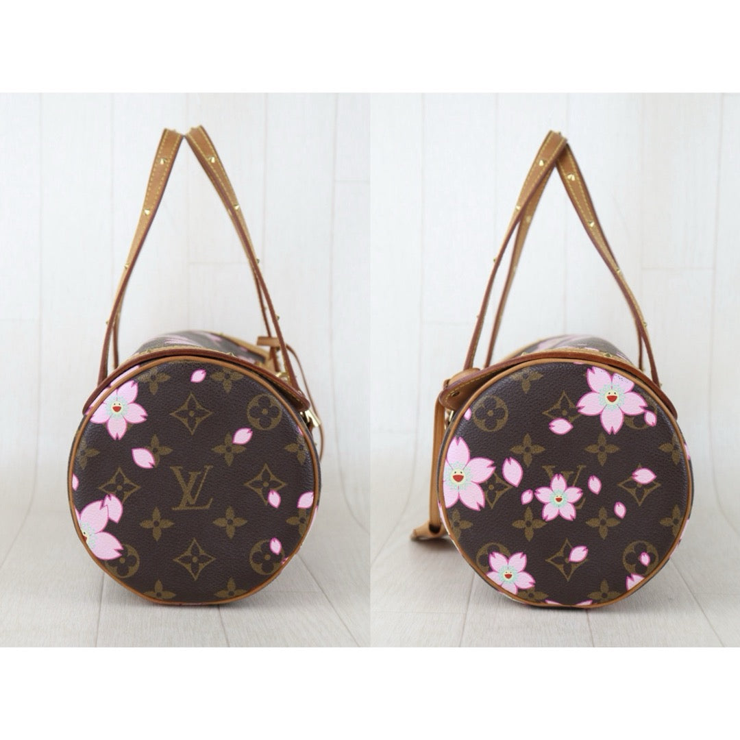 Include Entrupy Certificate of Authenticity｜Good ( Rank AB)｜ Louis Vuitton Monogram Takashi Murakam Cherry Blossom Papillon 26 Handbag ｜S26072544