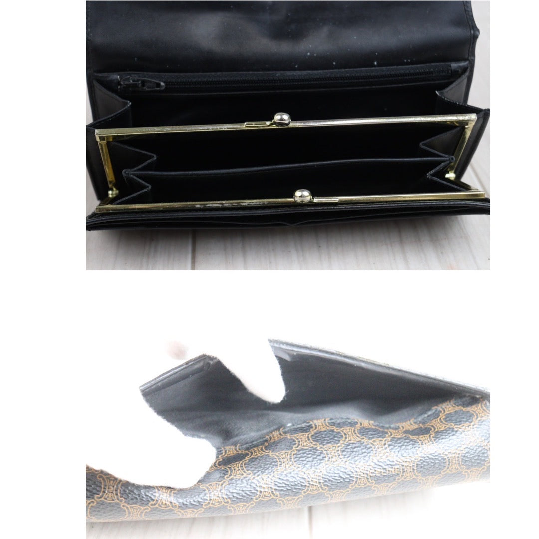 Rank B｜CELINE Macadam Long Wallet Black｜V23102828