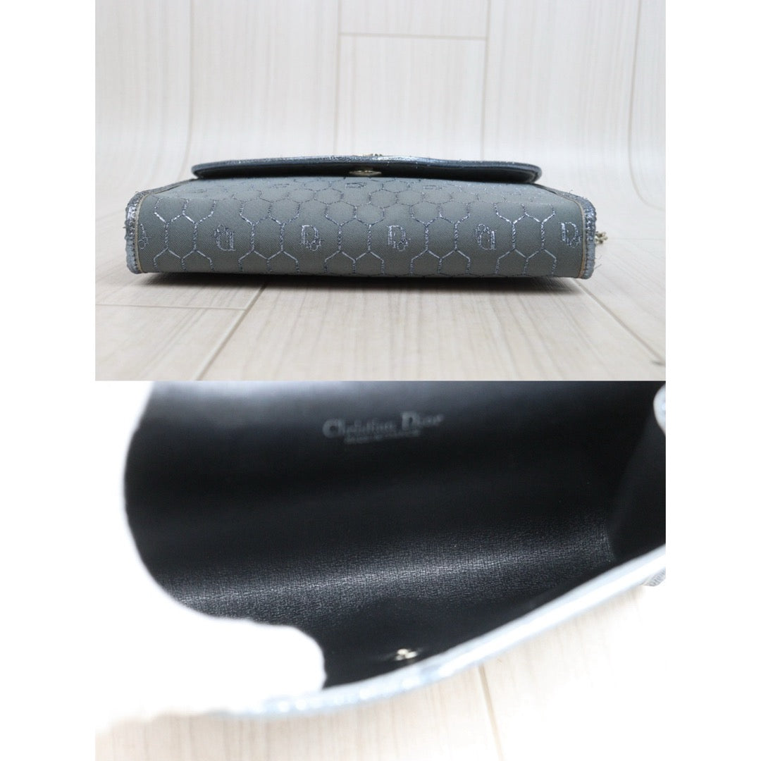 Include Entrupy Certificate of Authenticity｜Very Good ( Rank A) ｜  Dior Honeycomb Thread Chain  Bag  Grey｜26031911