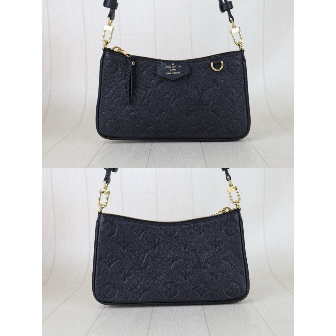 Include Entrupy Certificate of Authenticity｜Excellent（Rank SA）｜Full Set Louis Vuitton Monogram Empreinte Easy Pouch On Strap Black ShoulderBag IC Chips Model｜S26052002
