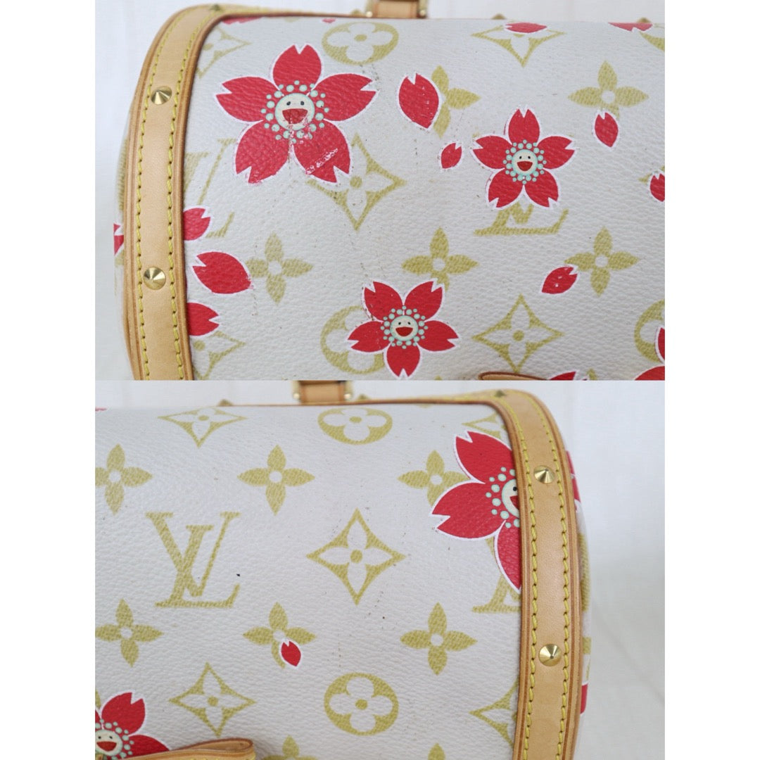 Include Entrupy Certificate of Authenticity｜Good ( Rank AB)｜Louis Vuitton Takashi Murakam Monogram Cherry Blossom Papillon Hand Bag｜Z26091507