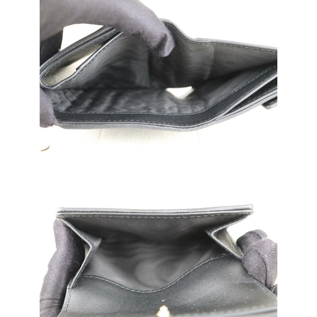Very Good ( Rank A)｜ Dior Lamb Skin Black Wallet｜S25100503