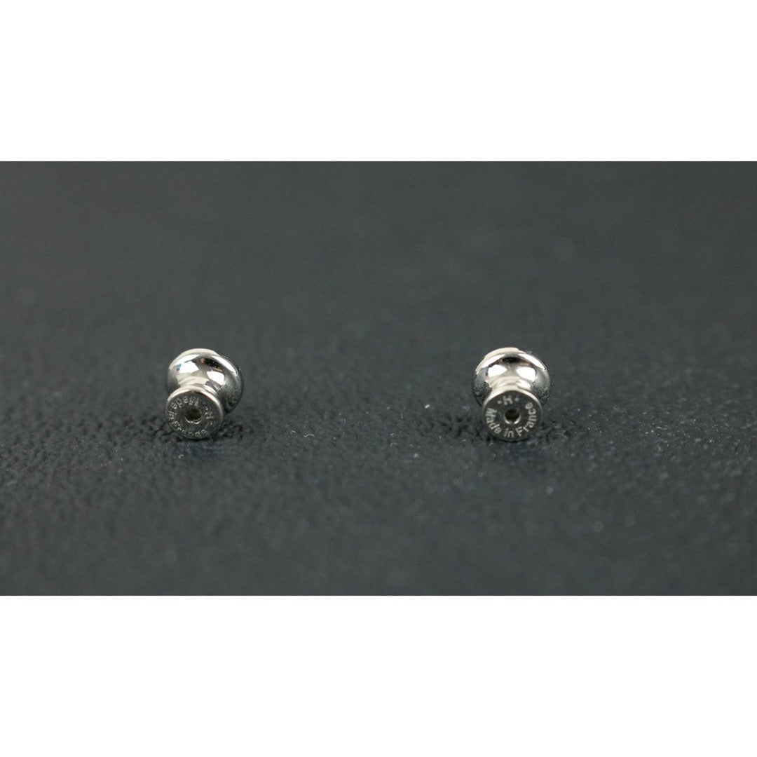 Very Good ( Rank A) ｜ HERMES Mini PopH Earrings Craie White Silver｜W25091011