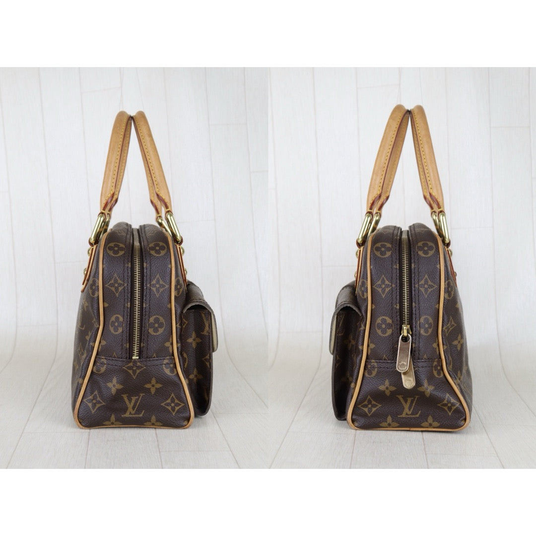 Include Entrupy Certificate of Authenticity｜Fair ( Rank B)｜｜ Louis Vuitton Monogram Manhattan PM Hand Bag｜S26012902