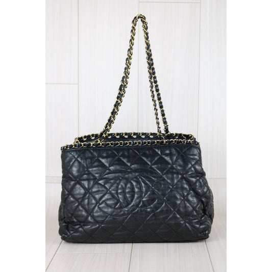 Good ( Rank AB) ｜ CHANEL  Coco Mark Calf Leather Matrasse Chain ToteBag  Made In 2012～2013Year ｜S26030814